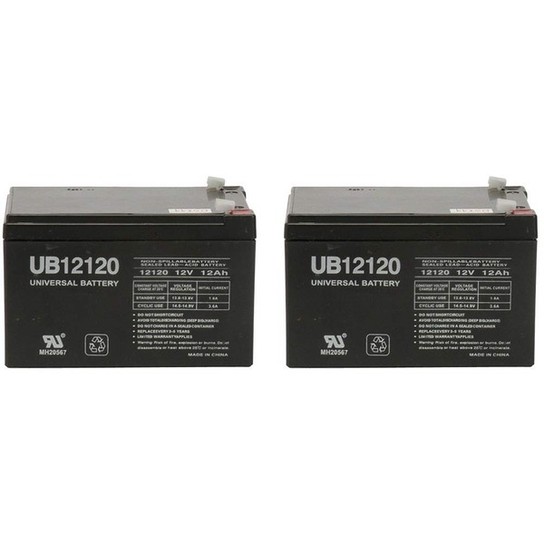 12v 12000 mAh UPS Replacement Battery for GS Portalac PE12V12 - 2 Pack