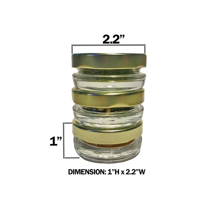 Caviar Line Small Mini Glass Jars With Tin Lids -