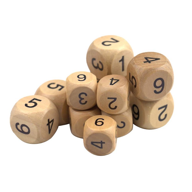 ccHuDE 100 Pcs Blank Wood Dice - Unfinished Wood Cubes