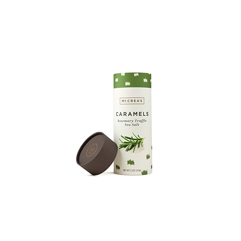 Rosemary Truffle Sea Salt Caramels - Tall Tube by McCrea's