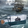 Unsinkable Boat Black Pearl Pirate Ship in a Box Bottle