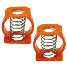 Anwangda Pack of 2 C Buckle Parallelizer, Spring Plastic Folding Cycling Replacement Part, Riding Tools, Buckles Accessories for Brompton Replacement (Orange)