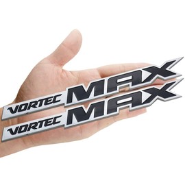 Fits (Pairs) Vortec MAX High Output Emblems Badges Decals 3D Raised Strong Adhesive Fit for Silverado (Chrome Black)
