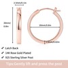 Gacimy Rose Gold Hoop Earrings for Women, 14K Real Rose