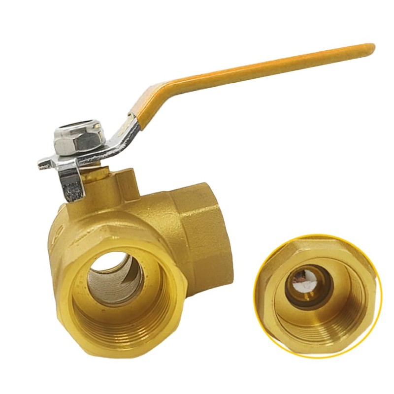 BesNPT 3 Way (T-Port) Brass 3/4" Hose Barb Forged Ball