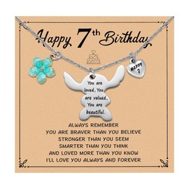 Ukodnus Stitch Birthday Gifts for 7 Year Old, 7 Yr Old Birthday Gift Ideas, 7th Birthdays Decorations, 7th Birthdays Stitch Gifts for Daughter Granddaughter Niece