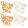 Happy Fall Painted Wood Cutout Shapes - 4 Pieces -