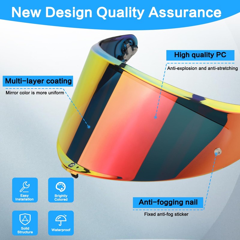 RIDLOG Helmet Visor Fit for K6 K6s Motorcycle Helmetr Face