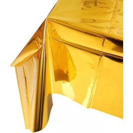 Decoracion Fiesta Mantel Metalico Fiesta Colores Mayoreo Decoracion Reusable Color Dorado