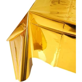 Decoracion Fiesta Mantel Metalico Fiesta Colores Mayoreo Decoracion Reusable Color Dorado