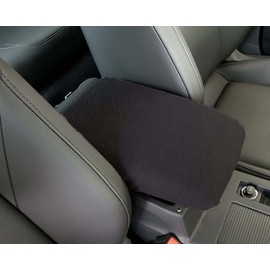Car Console Covers Plus Made in USA Fleece Center Armrest Console Cover Designed to fit Ford Focus Models 2016-2018 Black