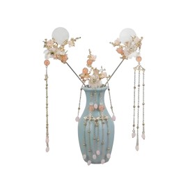 KANXINR Princess Fairy Hair Accessories Chinese Hairpin Ancient Long Tassel Set Exquisite Handmade Hanfu Alloy Classic Hair Clips Headwear