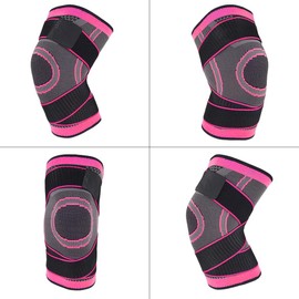 NuVigor Knee Support Brace,Compression Knee Sleeves for Men/Women,Knee Brace for Knee Pain,Arthritis, Joint Pain, Ligament Injury, Meniscus Tear, ACL, MCL, Tendonitis, Running, Sports(Pink,XL)