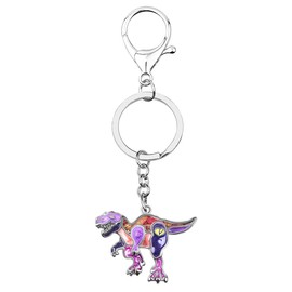 RAIDIN Enamel Alloy Cute Dinosaur Keychain for Women Girls Dragon Key Ring for Key Car Purse Backpack (Tyrannosaurus rex V)