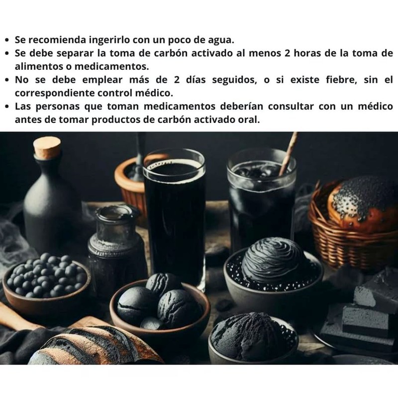 Carbón vegetal activado natural 50 g superfoods