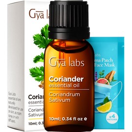 Gya Labs Gya Labs Coriander Essential Oil for Diffuser - 0.34 Fl Oz - 100% Pure Natural Coriander Oil for Skin, Aromatherapy, Skincare Massages & Candles Making - Sweet Spicy Scent DIY