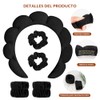 Set TXG de 7 piezas en negro: diadema nube, pulseras