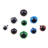 370 PCS 5mm-20mm Solid Black Eyes with Washers, Colorful Craft