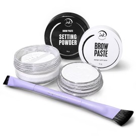 Ink Permanent Eyebrow Mapping Kit - With Setting Powder, Brush, White Paste, Fixing Powder and Professional Tool