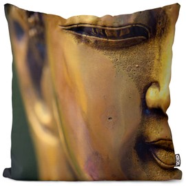 VOID Golden Buddha Cushion Cover Polyester Waterproof Outdoor Indoor Cushion Size: 60 x 60 cm