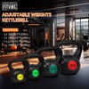 Fitvids Wide Grip 3-Piece or 4-Piece Kettlebell Exercise Fitness Weight