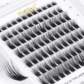 EMEDA C D Curl Lash Clusters 84 Pcs Clusters Lashes DIY Lash Extensions Individual Lash Clusters 8mm 10mm 12mm 14mm 16mm Eyelash Clusters Thin Band (Mix 8-16mm C Curl Volume Classy)