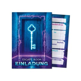 12 Invitation Cards Including 12 Envelopes Children's Birthday Escape Room Girls Boys Boys Cool Invitations Kids Birthday Boys Birthday Girl Birthday Detective Birthday Invitations