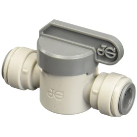 John Guest Grey Acetal Shut Off Valve Connection 1/2 inch Tube OD (One Supplied)