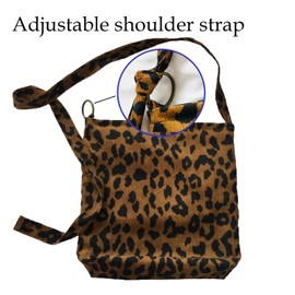 AioTio Women's Handbag Shoulder Bag Women's Handbag Large Fabric Bag Shopping Bag, Leopard Ⅱ