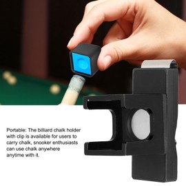 Aluminum Billiard Chalk Holder, Aluminum Universal Dry Oil Pool Holder Chalk Holder for Pool Cues, Holder Tip Pricker Chalk Lightweight Metal Billiard Accessories (Black)