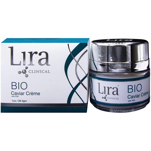 LIRA CLINICAL BIO Caviar Crème with PSC - Replenishing Face Cream Enriched With Plant Stem Cells, Macadamia, Silver & Gold (1 Ounce / 28.3 Gram)