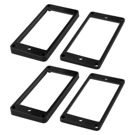 ECSiNG 4Pcs Humbucker Pickup Frame Humbucker Pickup Mounting Rings Set Pickup Straight Frame Accessories for Electric Guitar Plastic Black