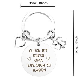 Gift Grandpa Father's Day Gift Keyring Grandpa Gift Birthday Best Grandpa Gift Gifts for Grandpa for Birthday Gifts Father's Day for Grandpa Gift Christmas Grandpa Secret Santa Gift, Grandpa luck, M