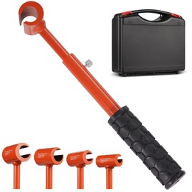 dirnatel Hinge Gap Adjustment Wrench Tool Set, Upgraded Door 14-25 MM Door Hinge Repair Spanner Key for Round Bolt Standard Gauge with 4-way Multi-Functional Utilities Key, Orange