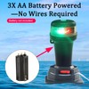 CLGMarine Kayak Battery Portable Navigation LED Lights Multi- Adaptors 3AA