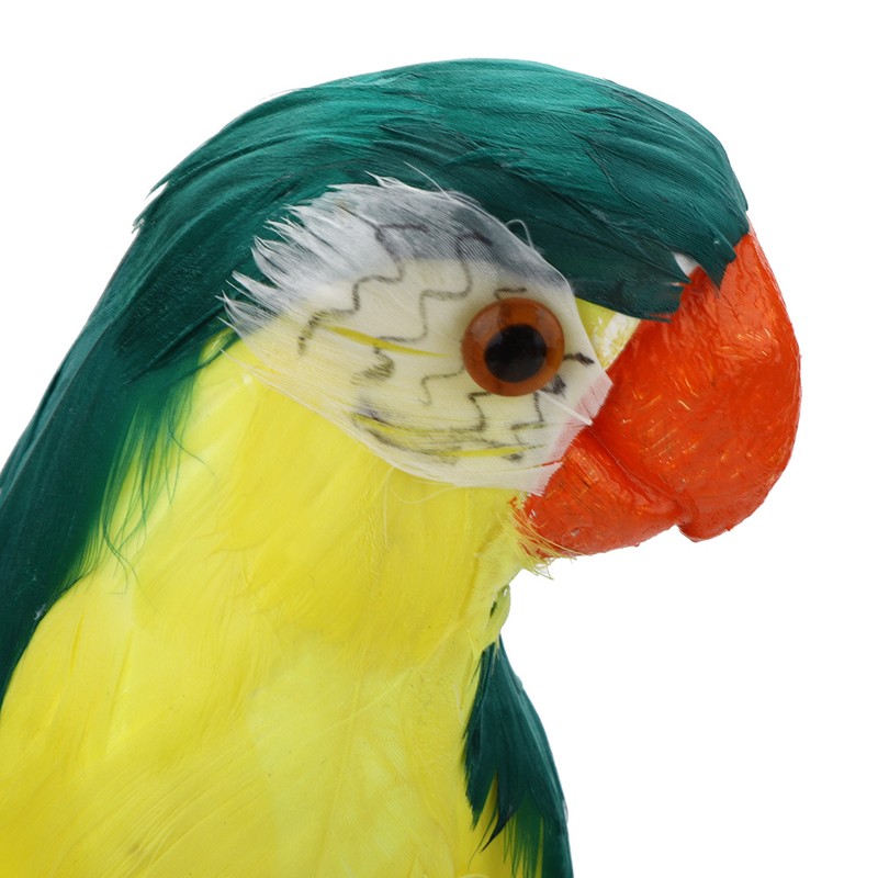 Beautiful Unique Simulation Parrot Decor Artificial Feather Bird Garden Landscape