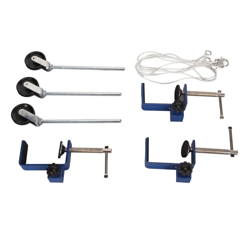 Robust Metal Bench Clamp with Pulley - Ideal for Laboratory,