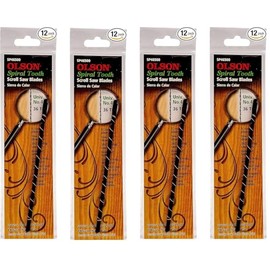 4PK Olson Saw SP46500 Spiral Scroll Saw Blade, Silver (4 Packs)