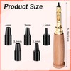 Leather Hole Punch, Adjustable Japanese Screw Punch with Wooden Handle,