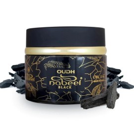 Nabeel Oud Nabeel Black Bakhoor Bukhoor Agarwood Scent 60 Gram Jar Incense Burning Wood