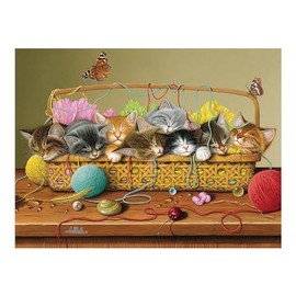 Cobble Hill Family Piece's 350 Puzzle - Basket Case - Sample Poster Included