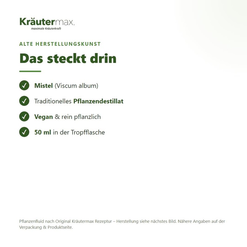Kräutermax Mistletoe Drops 1 x 50 ml, Plant Fluid Distillate