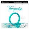 Knot Theory Turquoise Thin Stackable Silicone Ring - 2mm Slim