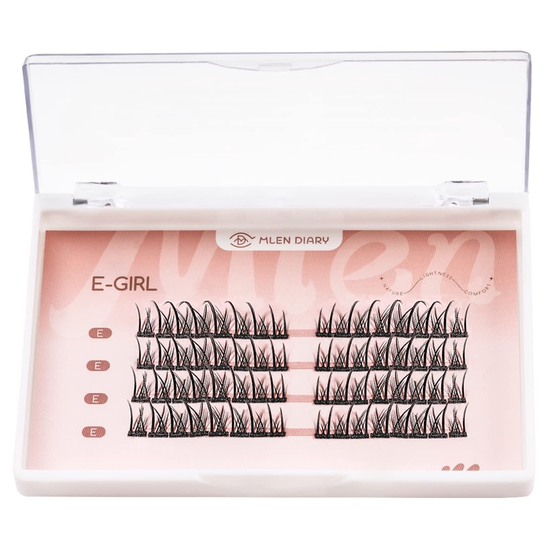 MLEN DIARY Individual Lashes Cluster Eyelash Extensions Long Volume False