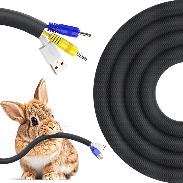 REFLYING Cable Tidy Sleeve 3 Meters-9.5mm, Black Cable Protector Keep