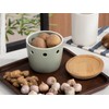 ONEMORE Large Garlic Keeper with Lid, Ceramic Garlic Saver 5