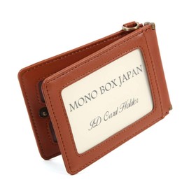 Monobox Japan pc-mono1 Pass Case, Commuter Pass Holder, 2 IC Cards, Butterfly Type Compatible, 5 Pockets, Neck Hanging OK, brown (french toast 19-1012tcx)
