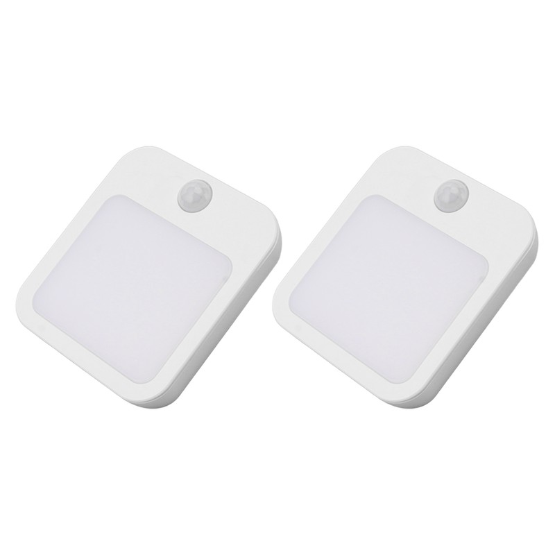 2pcs Plug in Night Light with Motion Sensor Mini Warm