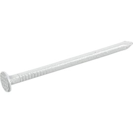 Hillman Fasteners 461819 White Painted Stainless Steel Trim Nails, 6 oz/1.25 x 15, Silver