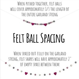 Pastel Rainbow Felt Ball Garland - 1" Balls- 100% Wool Felt- Easter Banner, Spring Mantle, Summer Shelf Bunting, Baby Shower Nursery Decor, Children's Playroom, Gift